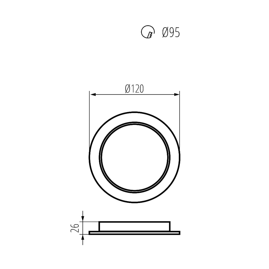 5x Pannello a soffitto Maclean LED, montaggio a incasso SLIM, 9W, bianco neutro 4000K, 120*26mm, 900lm, MCE371 R
