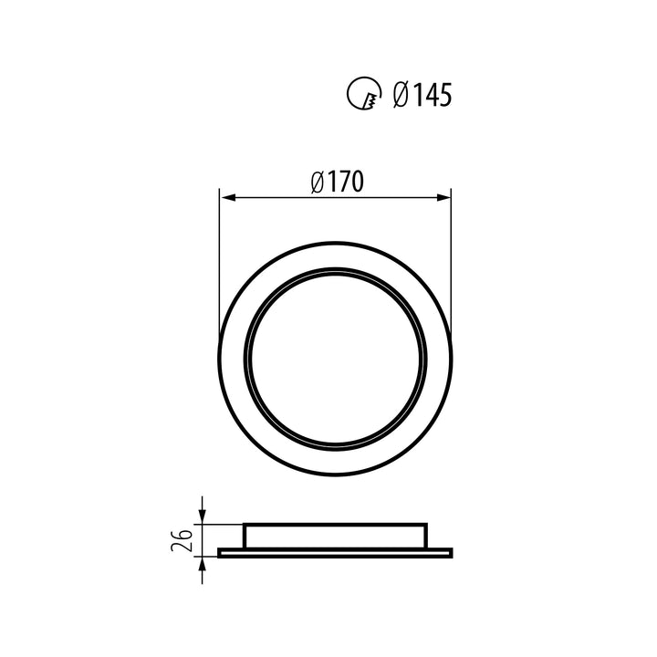 5x Pannello a soffitto Maclean LED, montaggio a incasso SLIM, 18W, bianco neutro 4000K, 170*26mm, 1900 lm, MCE372 R