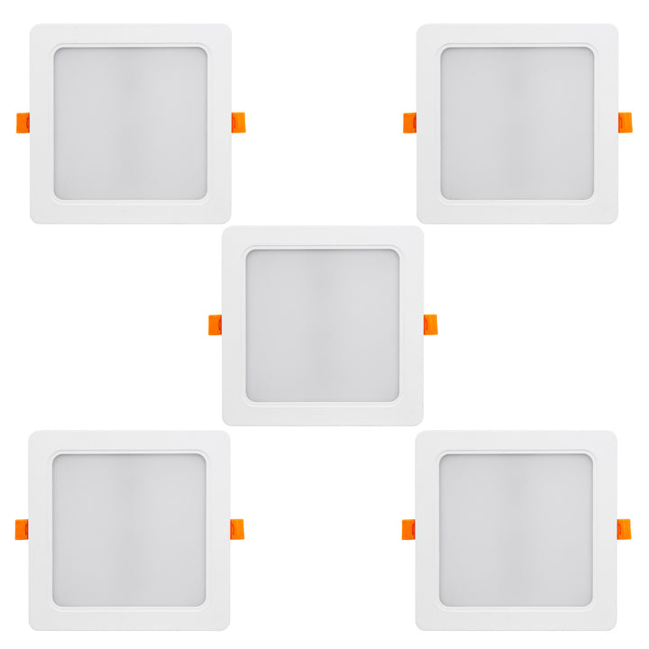5x Pannello a soffitto Maclean LED, montaggio a filo SLIM, 18W, bianco neutro 4000K, 170*170*26mm, 1900lm, MCE374 S