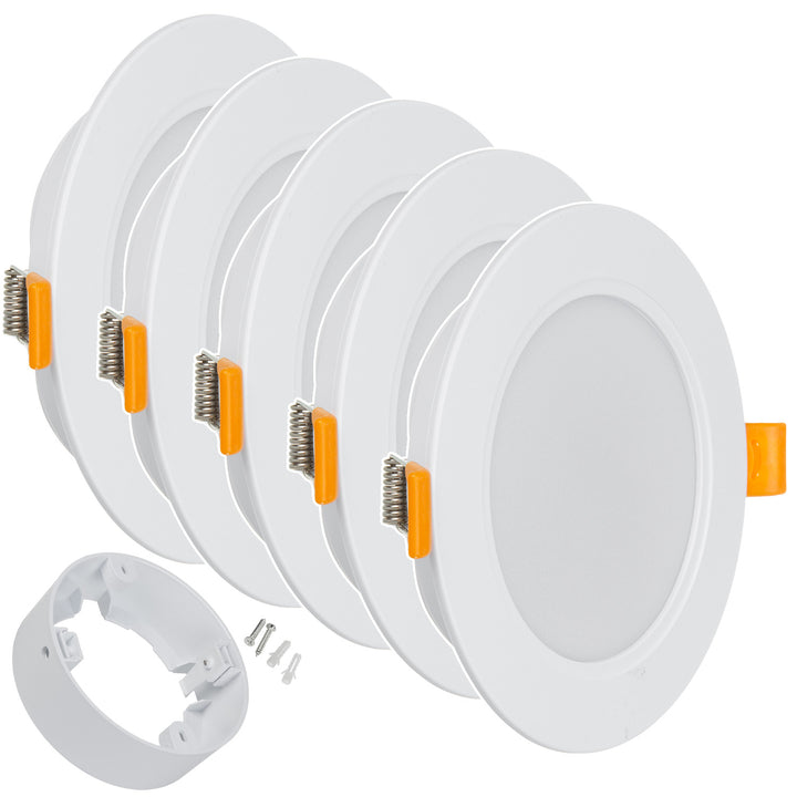 5x Pannello a soffitto Maclean LED, montaggio a incasso SLIM, 9W, bianco neutro 4000K, 120*26mm, 900lm, MCE371 R + adattatore per superficie MCE376 R