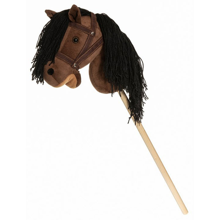 Cavallo di peluche Teddykompaniet, bastone di legno, redini, 80 cm, T-TED-03002