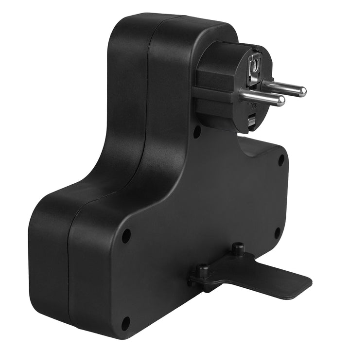 Presa Maclean, quadrupla con interruttore on/off, Staffa di stabilizzazione, tipo schuko, 2x2,5A, 2x16A, MCE224 G/B