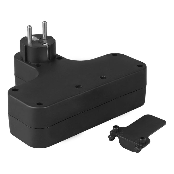 Presa Maclean, quadrupla con interruttore on/off, Staffa di stabilizzazione, tipo schuko, 2x2,5A, 2x16A, MCE224 G/B