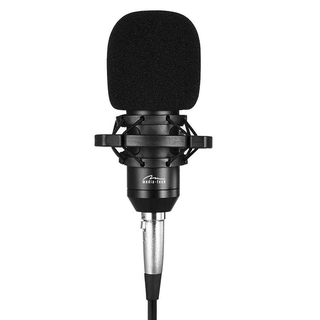 Microfono a condensatore Media-Tech, asta regolabile, accessori, MT397K