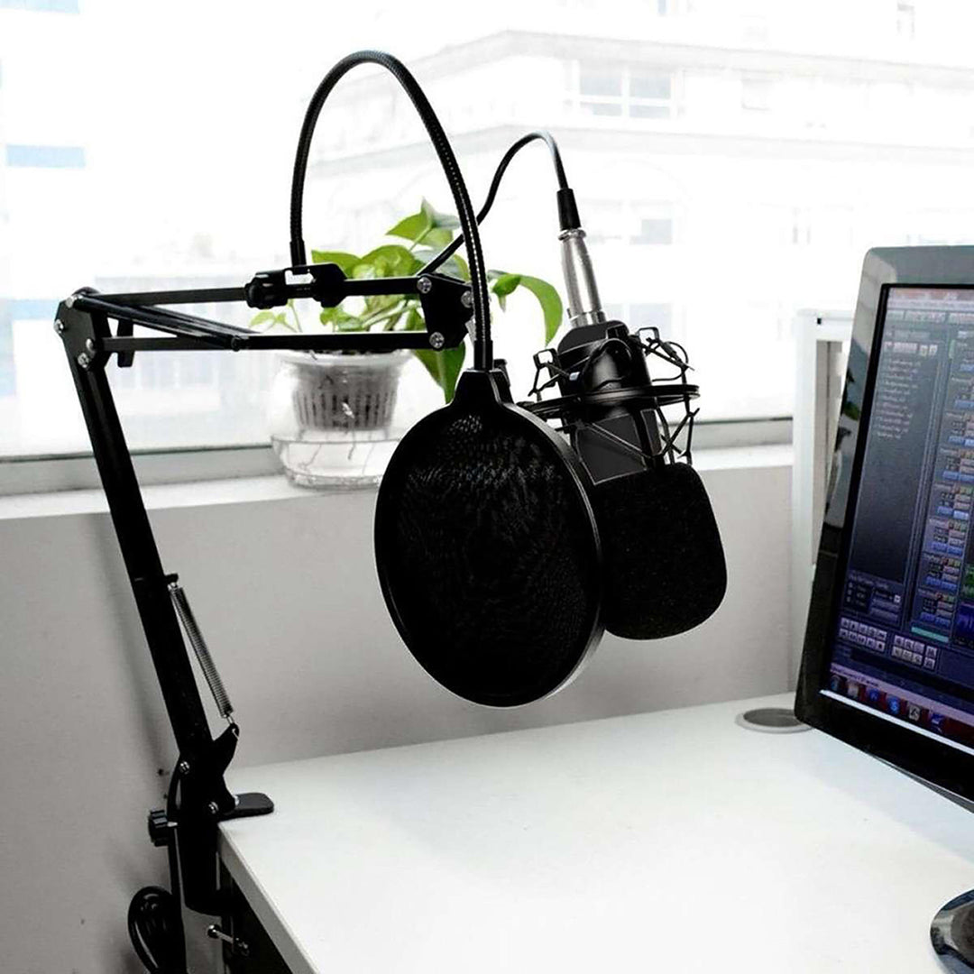 Microfono a condensatore Media-Tech, asta regolabile, accessori, MT397K