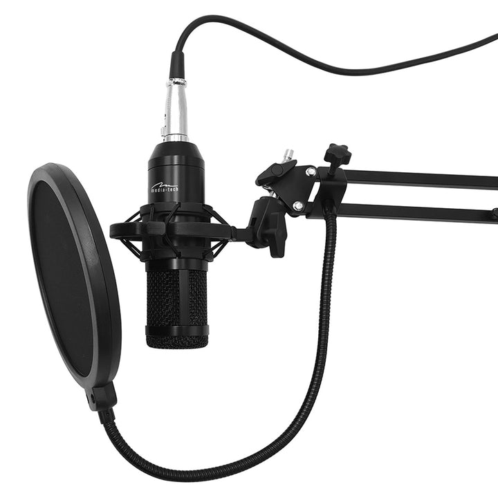 Microfono a condensatore Media-Tech, asta regolabile, accessori, MT397K