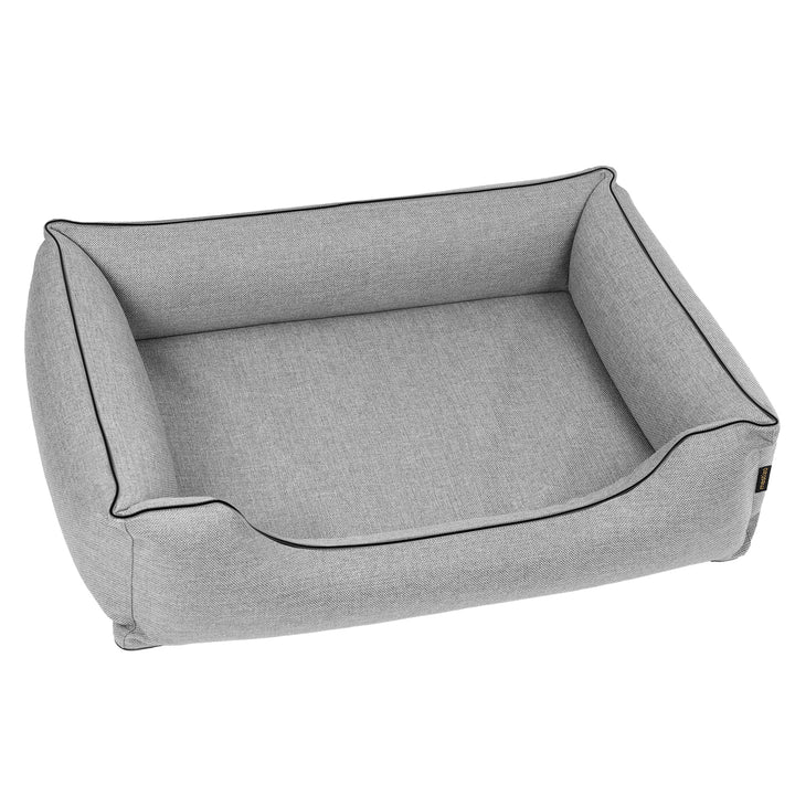 Letto per cani Mestizo, 65x50 cm, grigio chiaro con finiture nere, SMTF-GRA-B-1