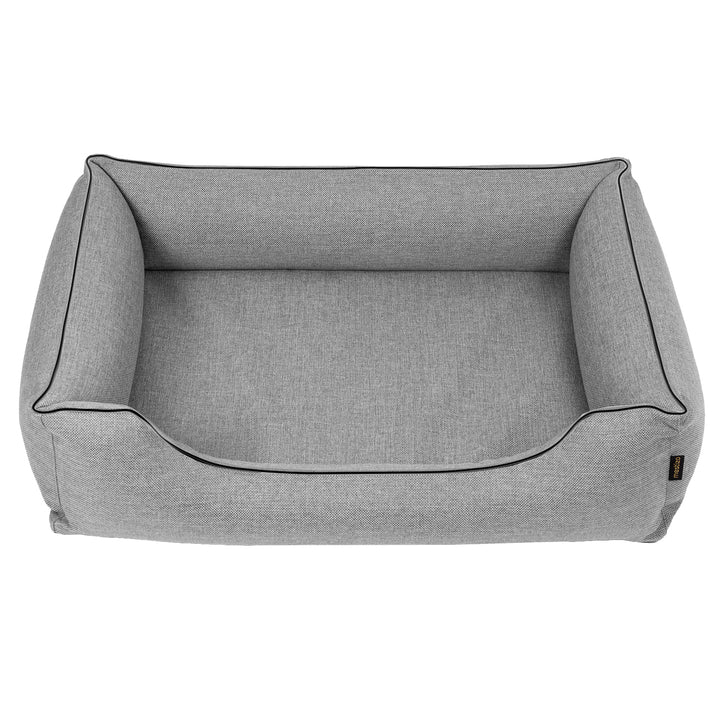 Letto per cani Mestizo, 65x50 cm, grigio chiaro con finiture nere, SMTF-GRA-B-1