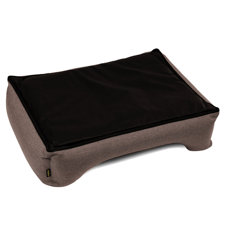 Letto per cani Mestizo, 65x50 cm, marrone con bordi bianchi, SMTF-BRO-W-1
