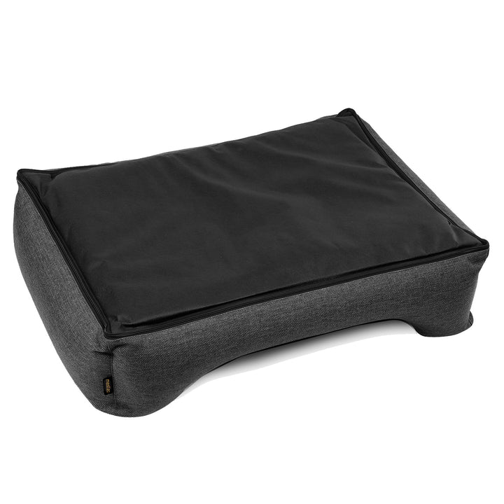 Letto per cani Mestizo, 65x50 cm, grigio scuro con bordi bianchi, SMTF-STE-W-1