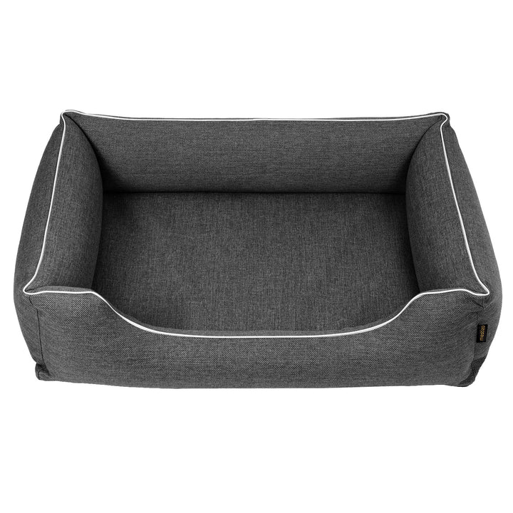 Letto per cani Mestizo, 65x50 cm, grigio scuro con bordi bianchi, SMTF-STE-W-1