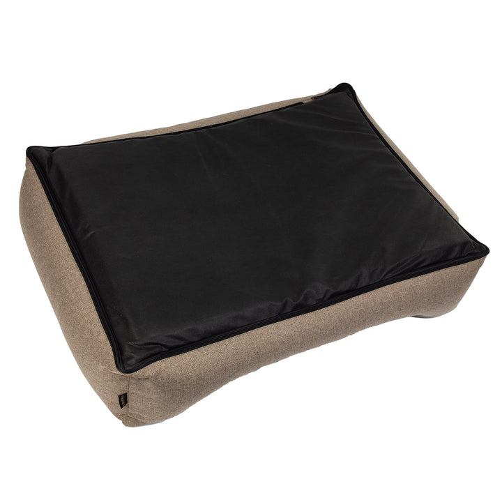 Letto per cani Mestizo, 100x75 cm, beige con bordi bianchi, SMTF-BEI-W-3