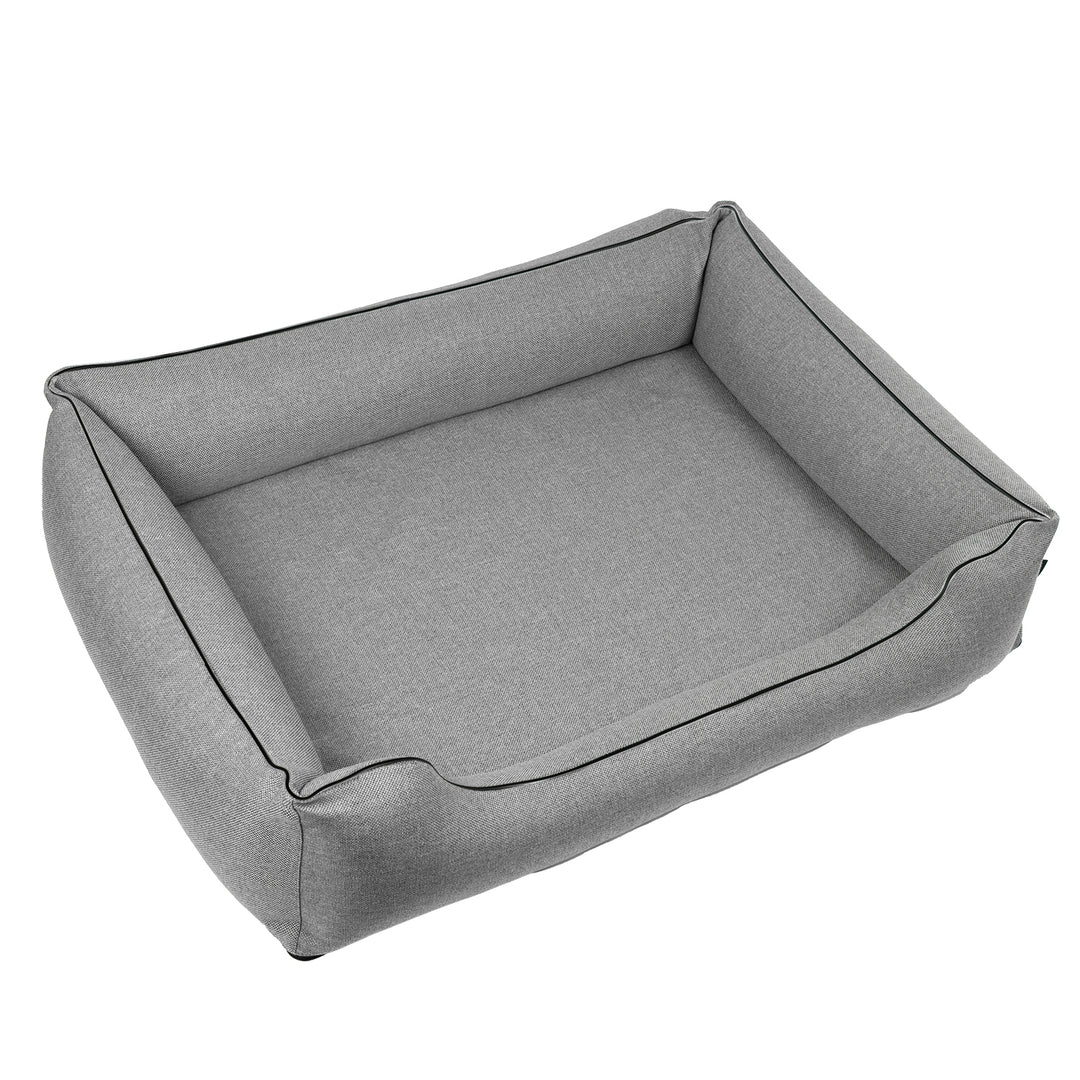 Letto per cani Mestizo, 100x75 cm, grigio chiaro con bordi neri, SMTF-GRA-B-3