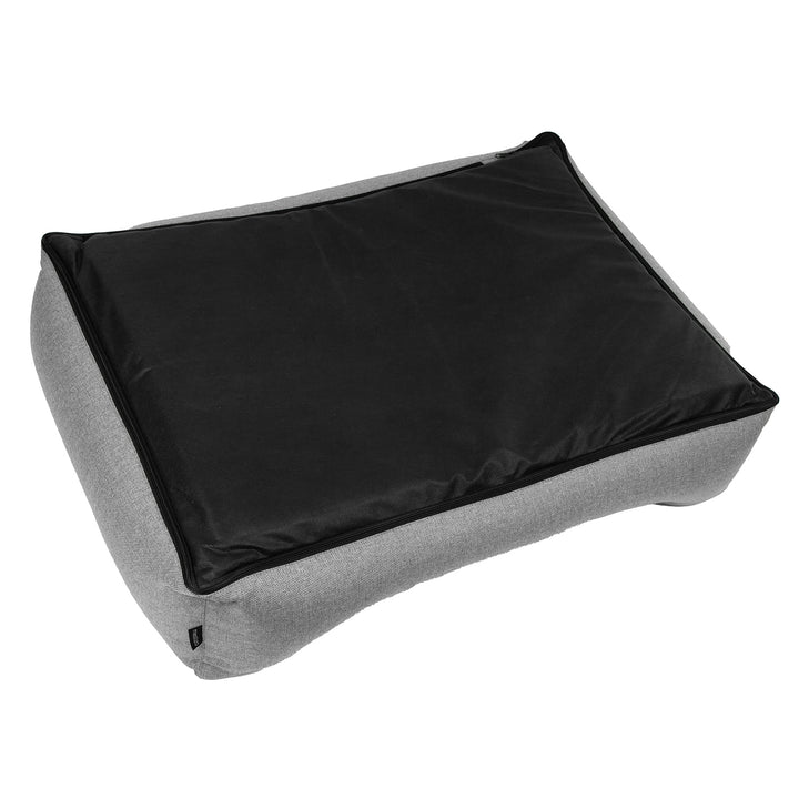 Letto per cani Mestizo, 100x75 cm, grigio chiaro con bordi neri, SMTF-GRA-B-3