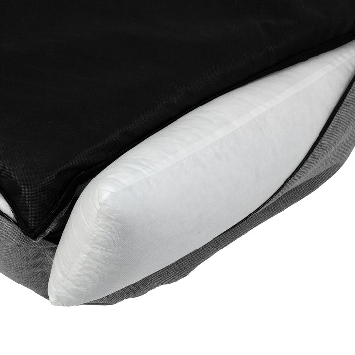 Letto per cani Mestizo, 100x75 cm, grigio chiaro con bordi neri, SMTF-GRA-B-3
