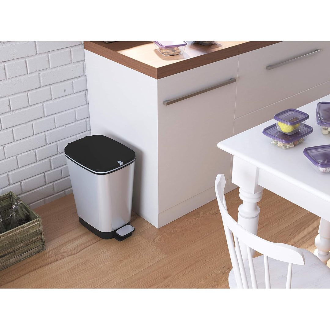 Cestino Kis Chic , con pedale, guarnizione in gomma, metallizzato, 50 litri,