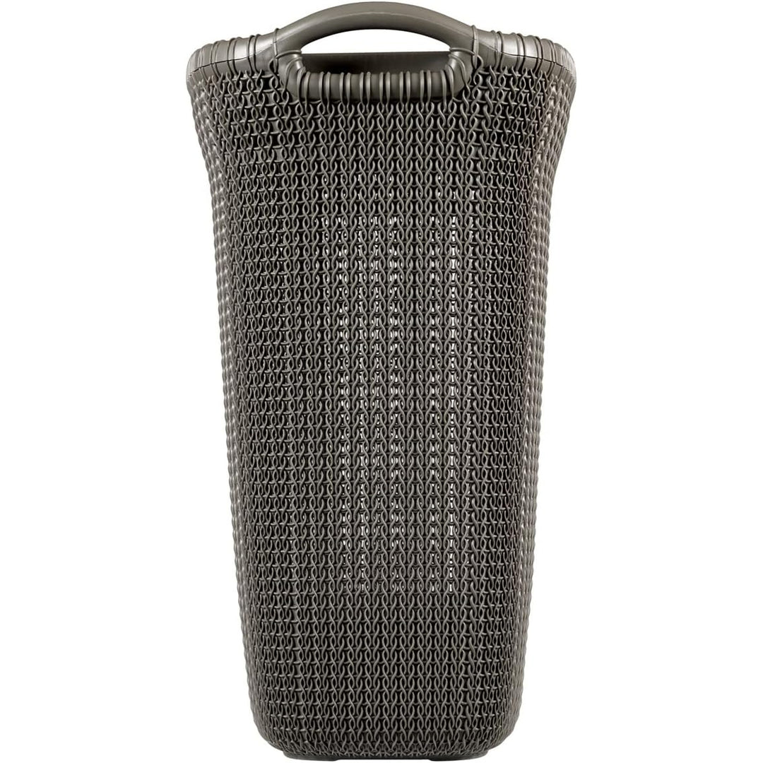 Cesto per biancheria Curver, struttura traforata, 2 manici, 57l, marrone, Knit