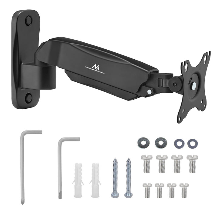 Supporto a parete per monitor Maclean, 17-32'', 9 kg max, molla meccanica, MC-979