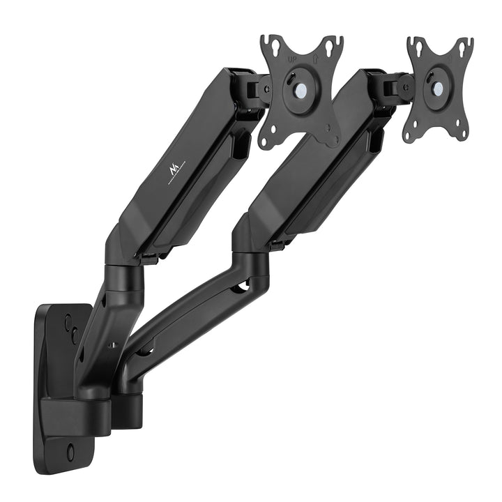 Supporto a parete per due monitor Maclean, 17-32'', 9 kg max, molla meccanica, MC-988