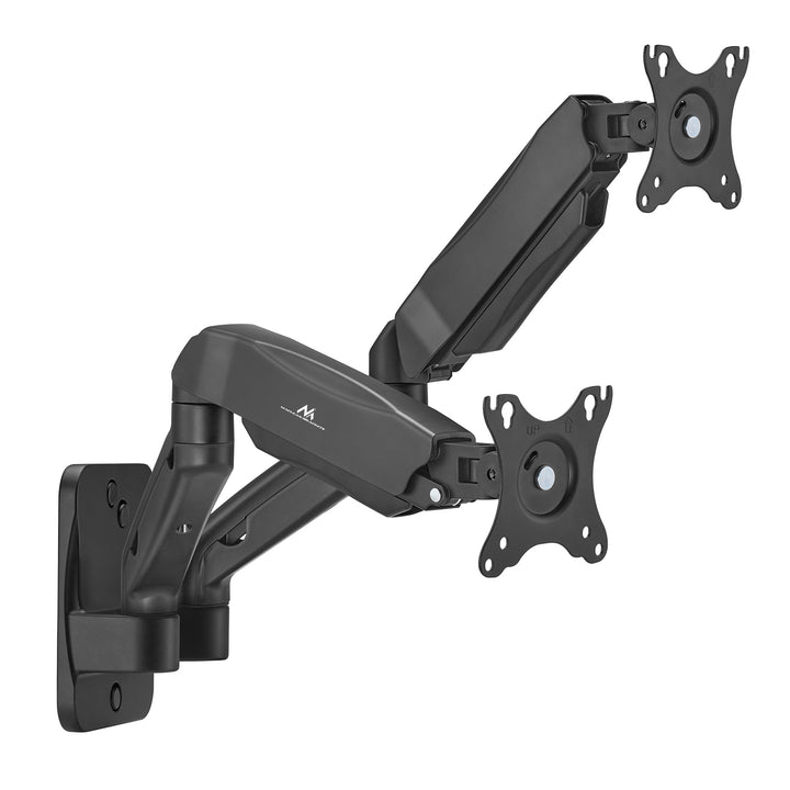 Supporto a parete per due monitor Maclean, 17-32'', 9 kg max, molla meccanica, MC-988