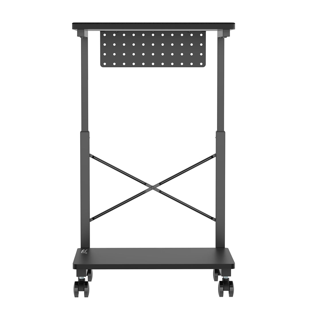 Carrello portacomputer con ripiano NanoRS, 80 kg max, altezza regolabile 550~850 mm, RS430