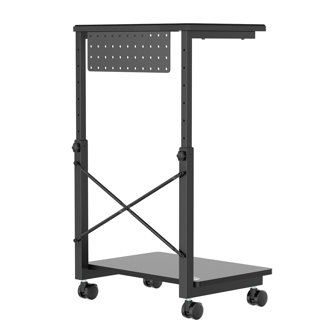 Carrello portacomputer con ripiano NanoRS, 80 kg max, altezza regolabile 550~850 mm, RS430