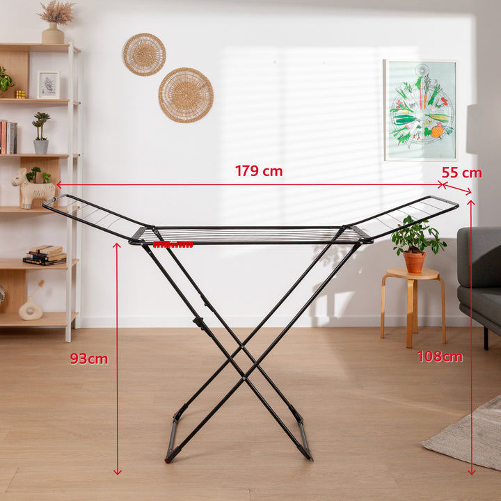 Asciugabiancheria Vileda, superficie di asciugatura 18 m, nero, Universal Ultimate