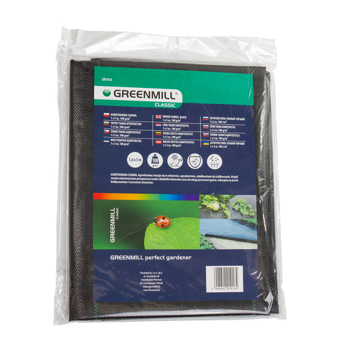 Agrotessile Greenmill, antierba, 100g, 1x5m, nero, GR1016