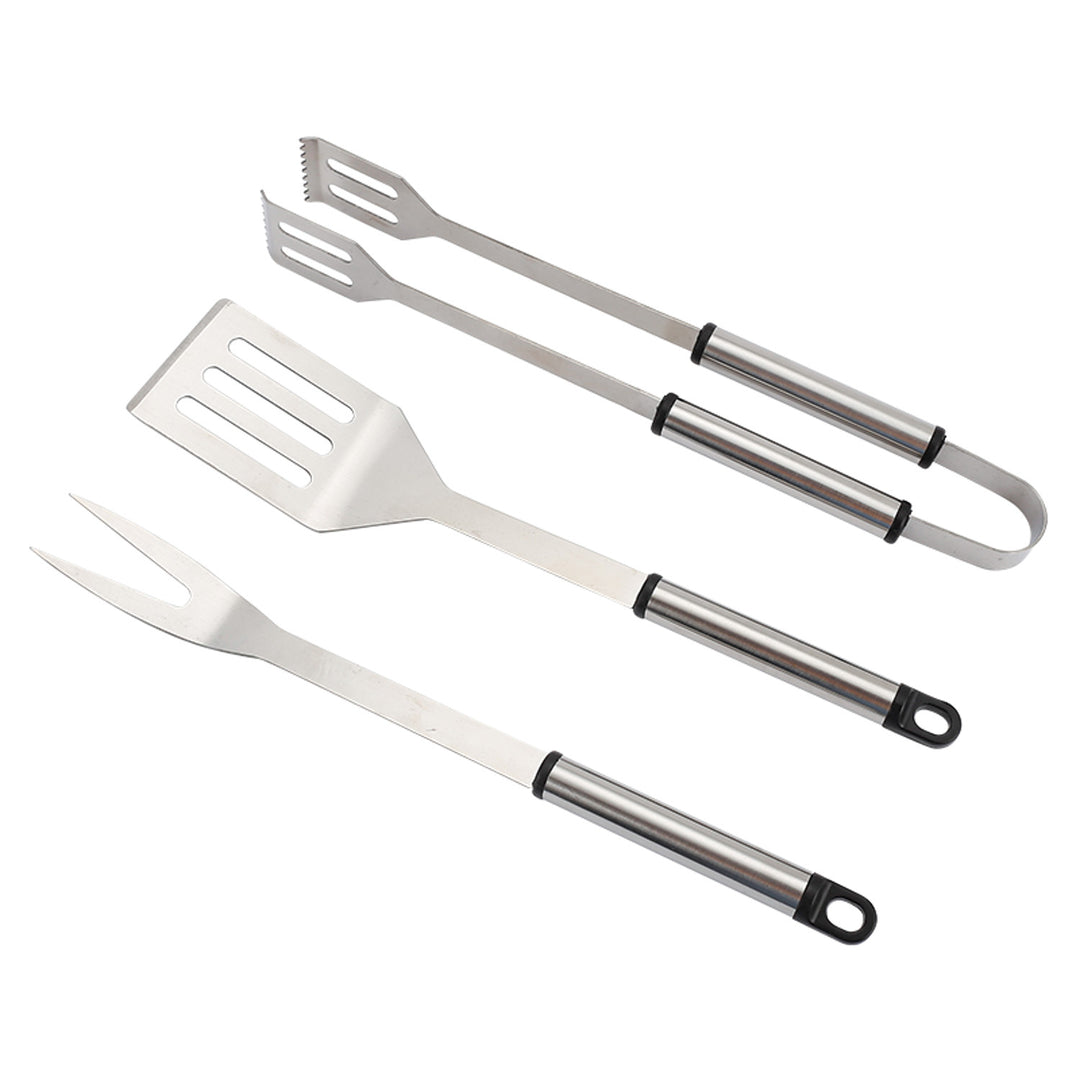 Set di accessori Master Grill&amp;Party, spatola, forchetta, pinze, acciaio inox, MG115