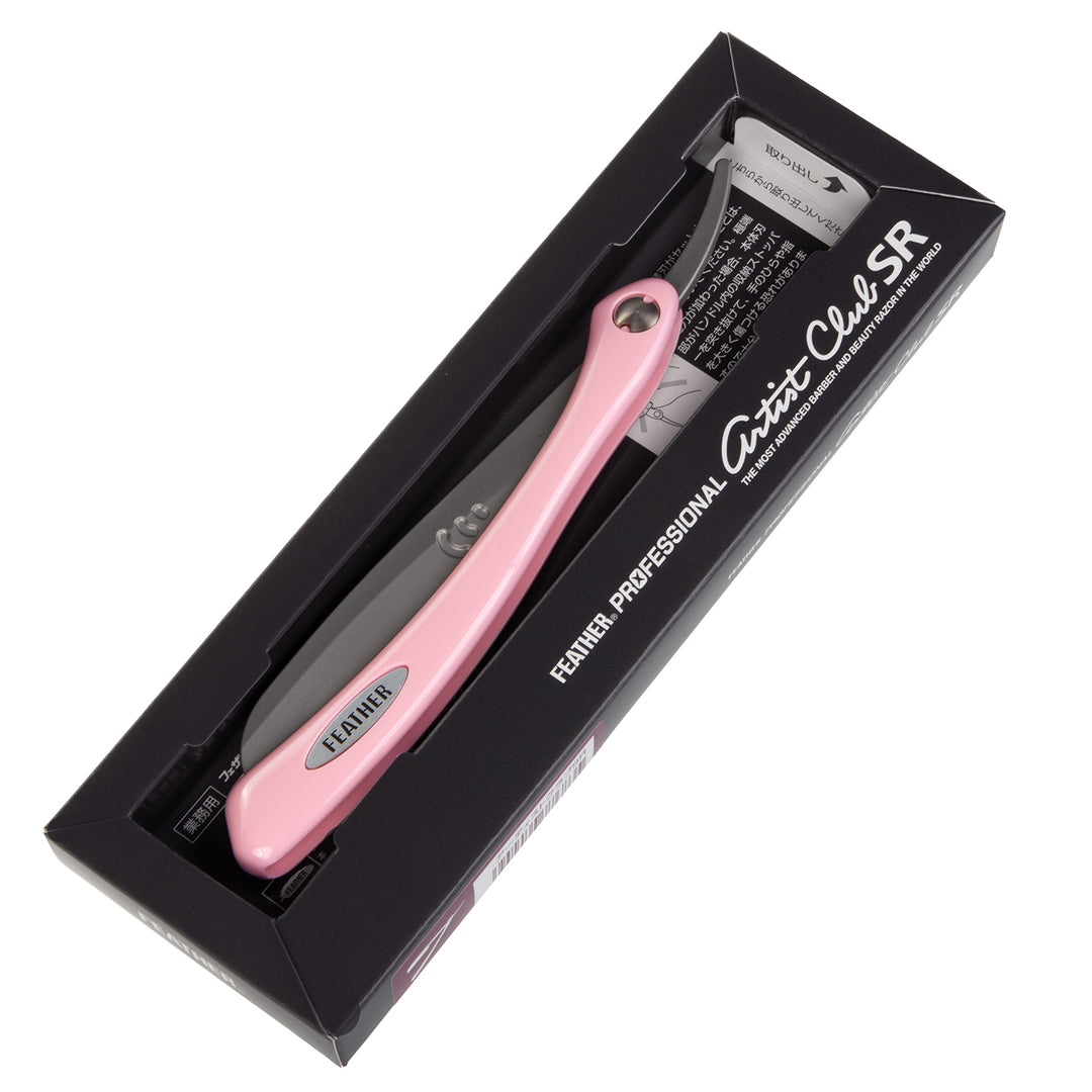 Rasoio a piuma, lametta, manico rosa, Professional Artist Club ACSR-RP