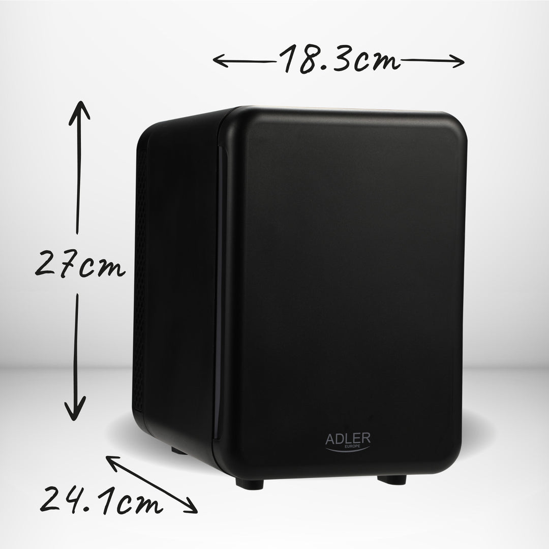 Frigorifero portatile Adler, raffreddamento e riscaldamento, per casa e auto, 4L, nero, AD 8084