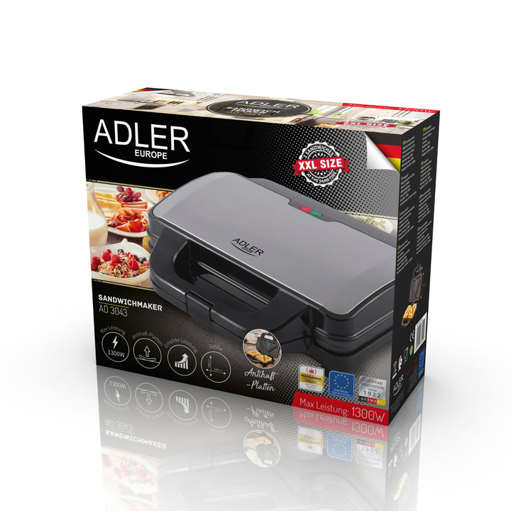 Tostapane Adler, taglia XXL, max. 1300W, AD 3043, con Termostato