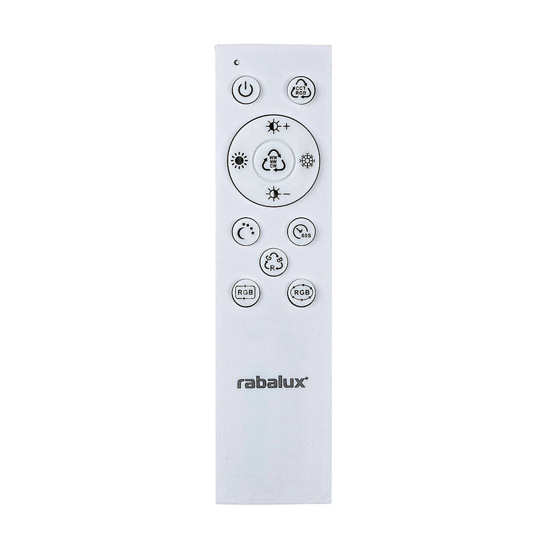 Rabalux, lampada a soffitto, LED 40W, nero, telecomando, Ludano