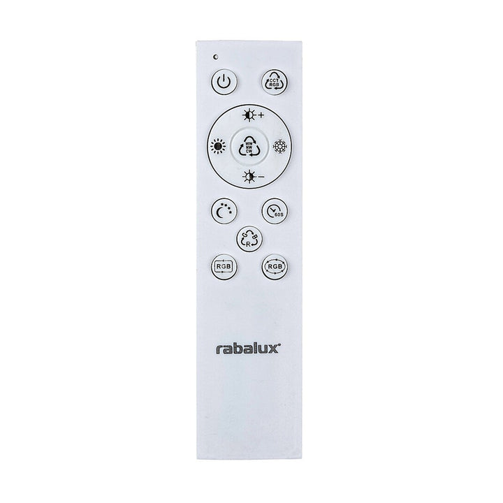 Rabalux, lampada a soffitto, LED 40W, nero, telecomando, Ludano