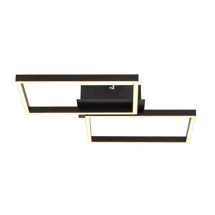 Rabalux, lampada a soffitto, LED 40W, nero, telecomando, Ludano