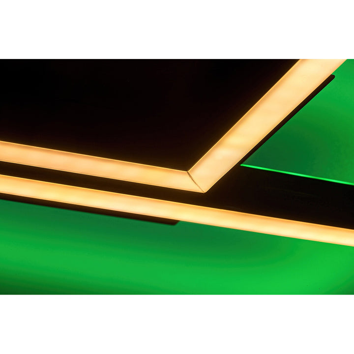 Rabalux, lampada a soffitto, LED 40W, nero, telecomando, Ludano
