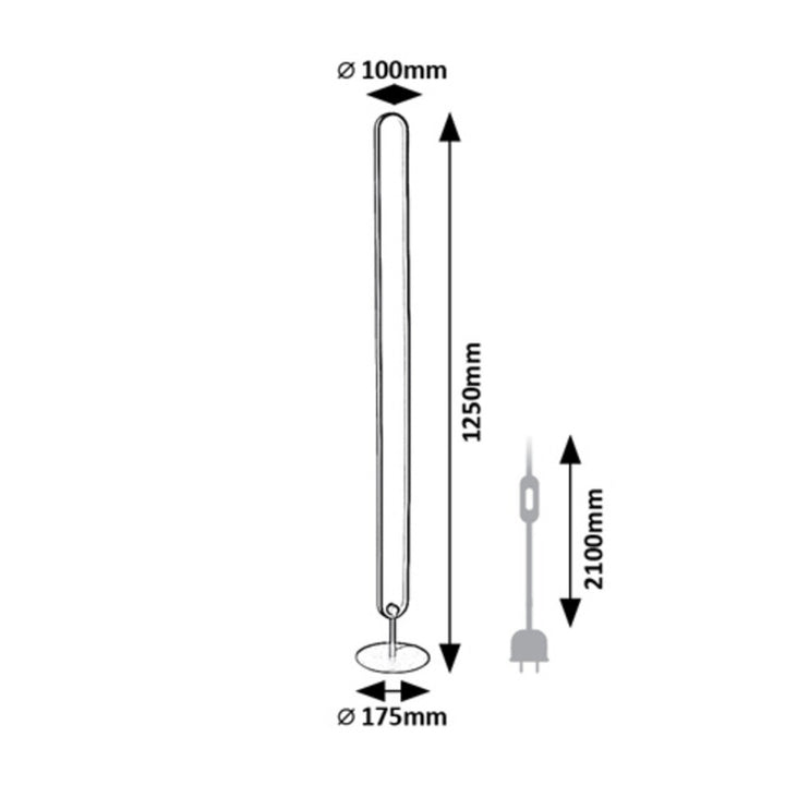 Rabalux, lampada a stelo, LED 19W, RGB, con telecomando, Barto