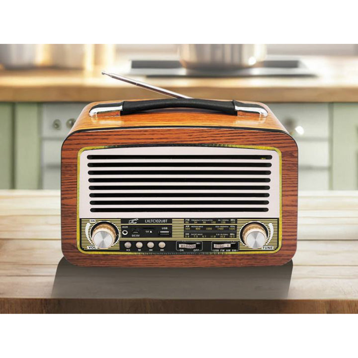 Radio portatile LTC, antenna telescopica, Bluetooth, FM/AM/SW, Olza Retro