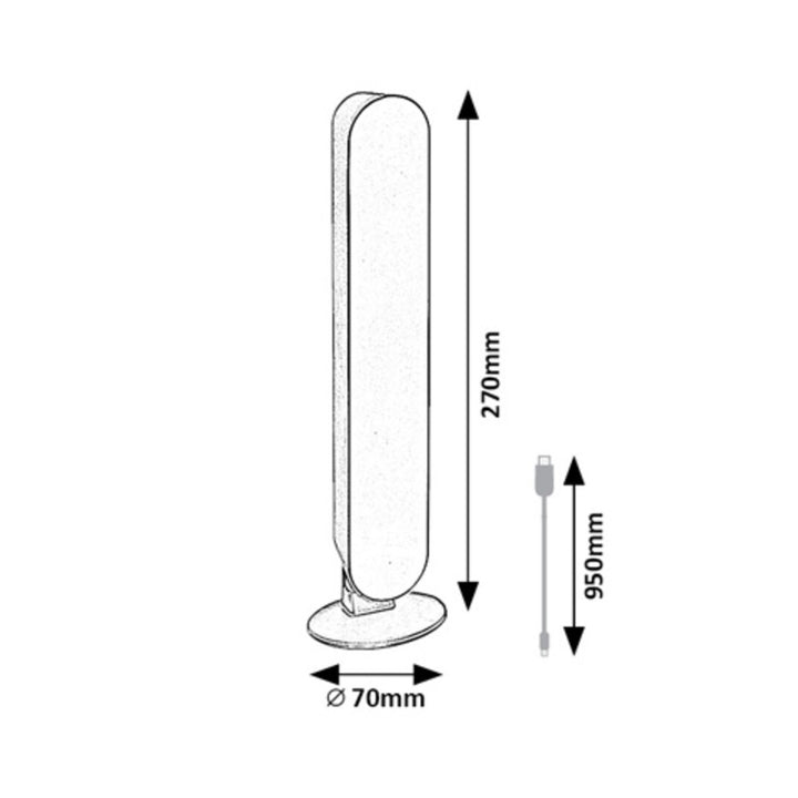 Lampada da tavolo Rabalux, decorativa, LED 3W, USB, Parker