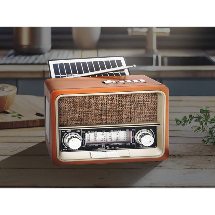 Radio portatile LTC NETTA, Bluetooth, FM/AM/SW, USB, pannello solare, LXLTC103UBT