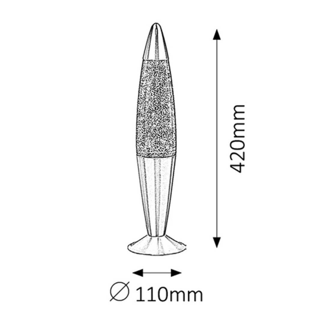 Lampada Rabalux, a lava, con brillantini, 25W, verde, Glitter