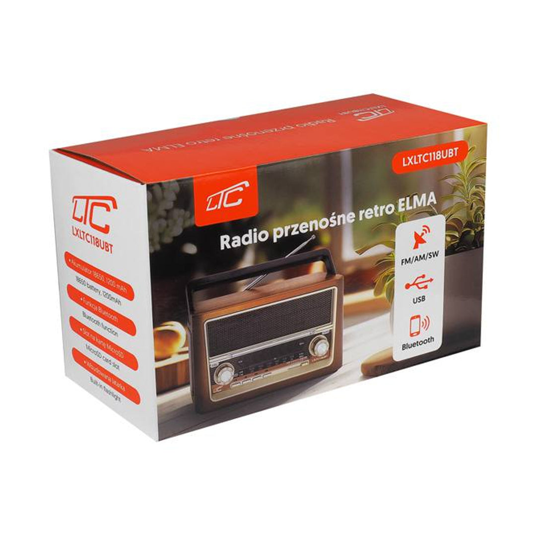 Radio portatile LTC, Bluetooth, FM/AM/SW, USB, LXLTC118UBT
