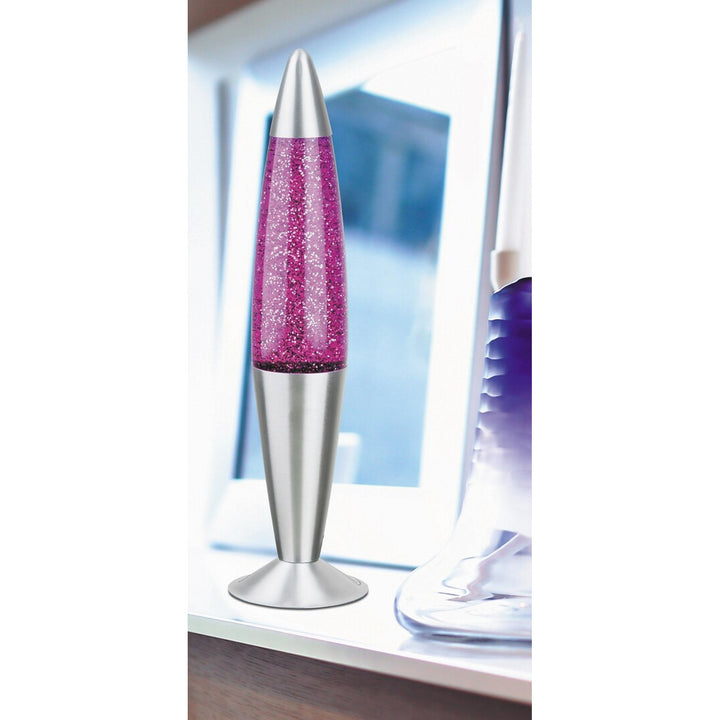Lampada Rabalux, tipo lava, con glitter, 25W, viola, Lavalamp