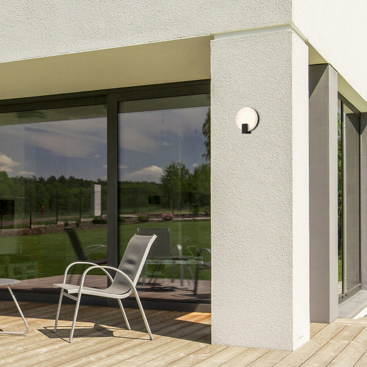 Rabalux lampada da parete, per esterni, circolare, IP44, 10W, nero, Cipro