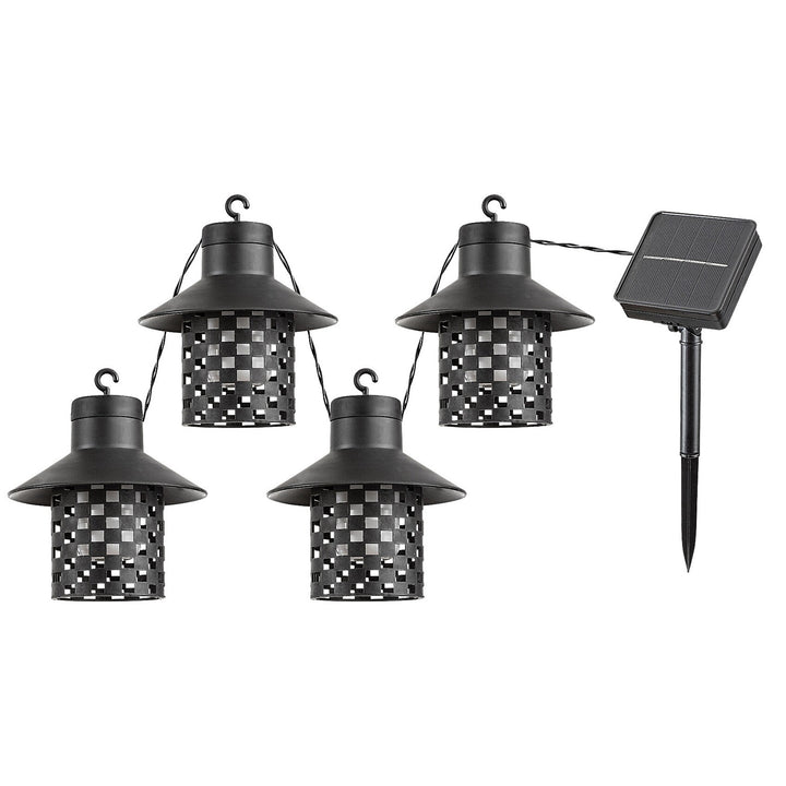 Lampade solari Rabalux, 4 apparecchi, esterno, IP44, nero, Ximpu