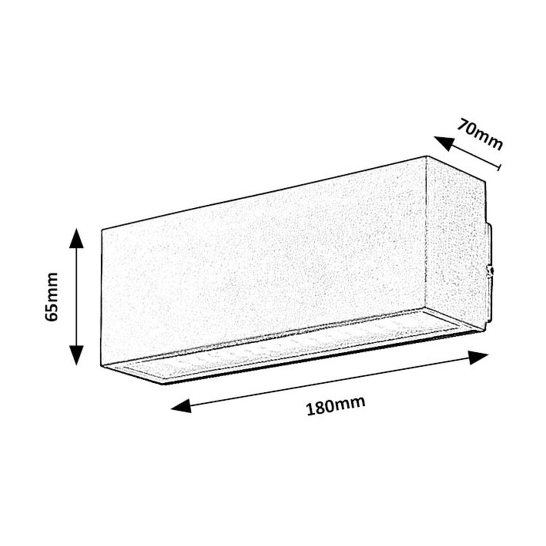Rabalux, lampada da parete, per esterni, LED, 10W, IP54, Mataro