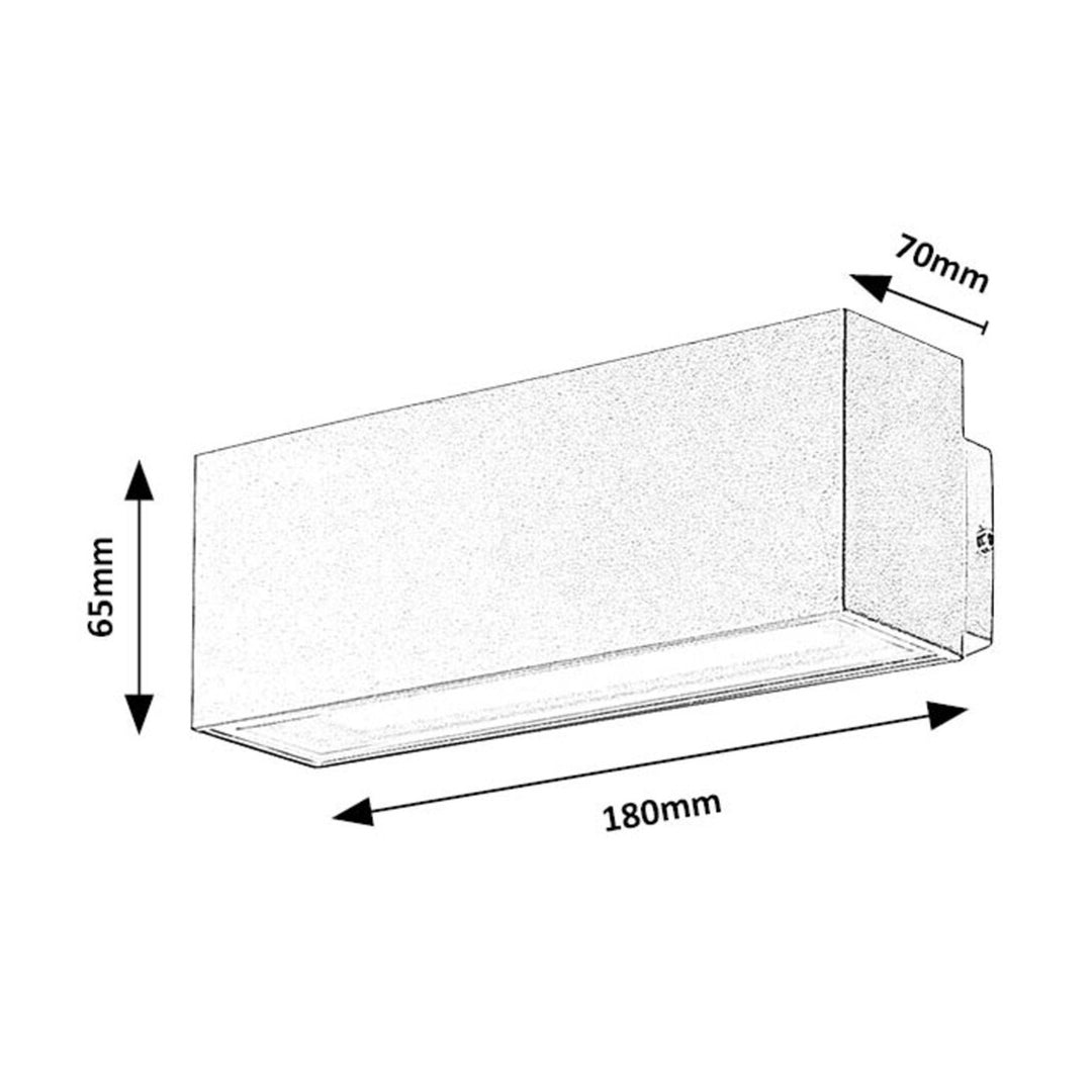 Rabalux, lampada da parete, per esterni, LED, 10W, IP54, Mataro