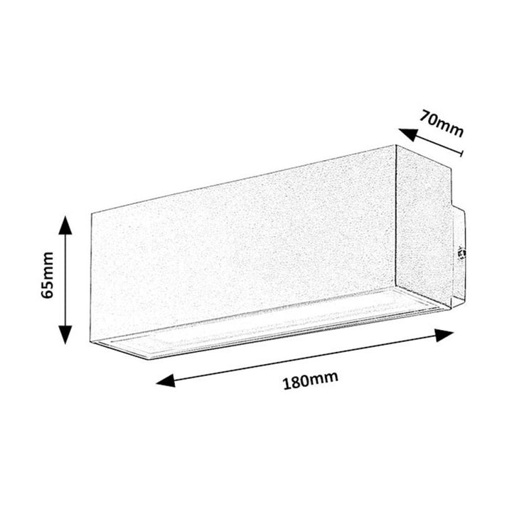 Rabalux, lampada da parete, per esterni, LED, 10W, IP54, Mataro