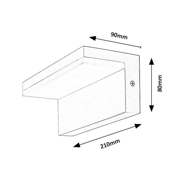 Rabalux, Lampada da parete, per esterni, LED, 10W, IP54, bianco, Zaragoza