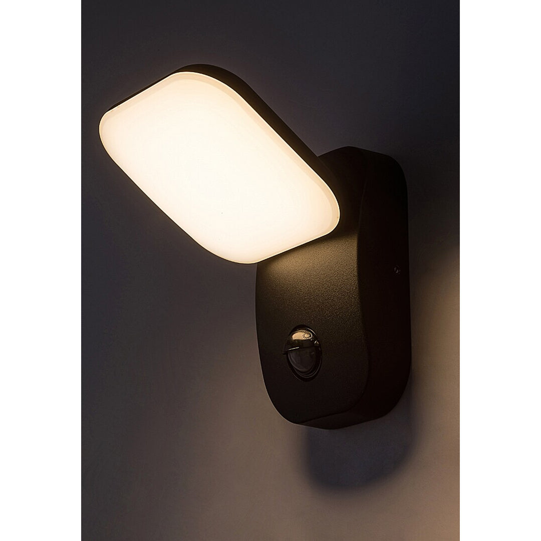 Lampada Rabalux, lampada da parete, per esterni, LED 12W, sensore di movimento, IP44, Odiel